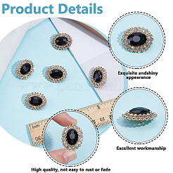 4Pcs 1-Hole Alloy Glass Shank Buttons&nbsp;FIND-DR0001-99A