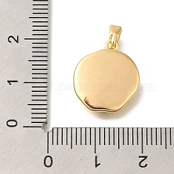 Brass Pave Paua Shell Pendants&nbsp;KK-K388-80G
