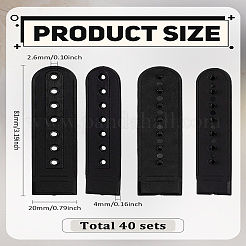 40 Sets PE Plastic 7 Holes Hat Replacement Fasteners Buckle&nbsp;FIND-LP0003-52