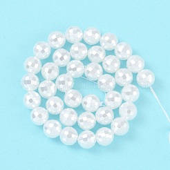 Electroplated Glass Pearl Beads Strands&nbsp;BSHE-C007-A01-02-1