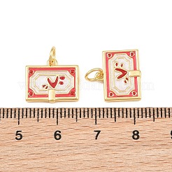 Brass Enamel Pendants&nbsp;KK-CBABBCE-04C-G