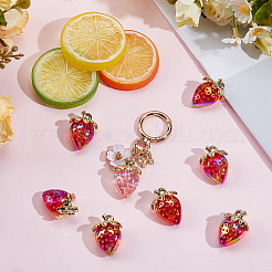 24Pcs 2 Colors Transparent Acrylic Pendants&nbsp;MACR-SC0002-36