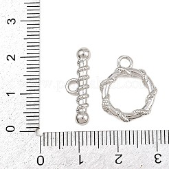 Twist Ring Brass Toggle Clasps&nbsp;KK-G548-32P