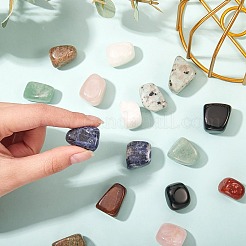 20Pcs 10 Colors Nuggets Natural Gemstone No Hole/Undrilled Beads&nbsp;G-SZ0001-77
