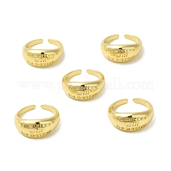 Word Tomorrow Will Be Better Brass Open Cuff Ring for Women&nbsp;RJEW-H120-04G