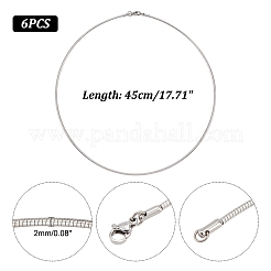 Tarnish Resistant Casual Style 304 Stainless Steel Snake Chain Choker Necklaces&nbsp;STAS-O037-05