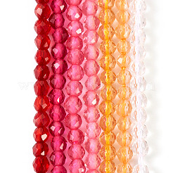 7 Strands 7 Colors Transparent Glass Beads Strands&nbsp;GLAA-TA0002-11