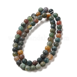 Natural Indian Agate Beads Strands&nbsp;G-Q462-6mm-08