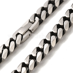 304 Stainless Steel Curb  Chain Necklaces&nbsp;NJEW-Q337-05B-AS