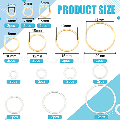 28Pcs 14 Style Brass Linking Rings&nbsp;KK-BC0009-47