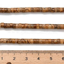 Natural Picture Jasper Beads Strands&nbsp;G-Z110-A12-2x4mm