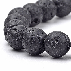 Natural Lava Rock Braided Bead Bracelets&nbsp;BJEW-R304-01-8mm