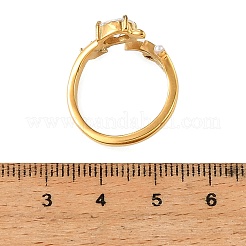 Ocean 304 Stainless Steel Rhinestone Cuff Open Rings&nbsp;SA-CBA183D-08B-G