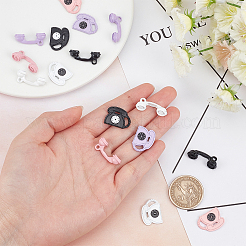 16Pcs 8 Style Spray Painted Alloy Pendants&nbsp;FIND-SC0001-90