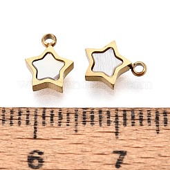 Natural White Shell Star Charms&nbsp;STAS-N115-43G