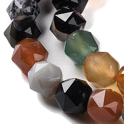 Natural Multi-Color Agate Beads Strands&nbsp;G-NH0021-A18-01