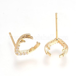 Brass Stud Earrings&nbsp;LS-KK-O104-21G-NF