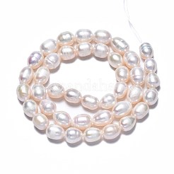 Natural Cultured Freshwater Pearl Beads Strands&nbsp;PEAR-N012-06T