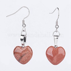 Natural & Synthetic Mixed Gemstone Dangle Earrings&nbsp;X-EJEW-JE02730