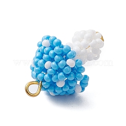 Seed Beads Beaded Charms&nbsp;PALLOY-MZ00339-03