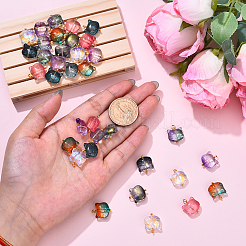 10Pcs Glass Pendants&nbsp;PALLOY-YW00061-01