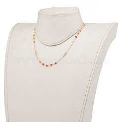 Faceted Glass Beaded Necklaces&nbsp;NJEW-JN03278