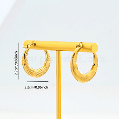 Brass Textured Ring Hoop Earrings&nbsp;PO1535