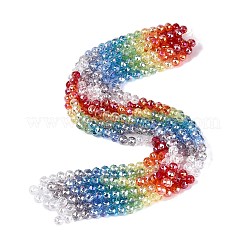 Electroplate Transparent Glass Beads Strands&nbsp;EGLA-Q135-8MM-C03