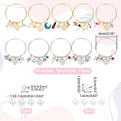 DIY Blank Dome Charm Bangle Making Kits&nbsp;BJEW-AB00023