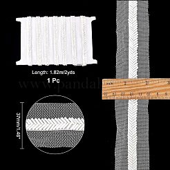 Mesh Fabric with Plastic Wheat Beads Ribbon&nbsp;OCOR-CA0001-15