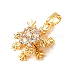 Brass Micro Pave Clear Cubic Zirconia Pendants&nbsp;CU-CBAF727-03C-G