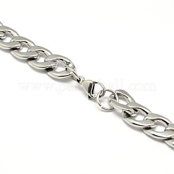 Tarnish Resistant 304 Stainless Steel Curb Chain/Twisted Chain Necklaces&nbsp;STAS-A028-N127P