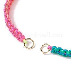 Gradient Color Braided Nylon Cord Slider Bracelet Making&nbsp;AJEW-JB01234-01