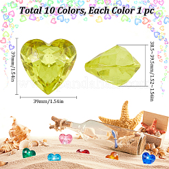 10Pcs 10 Colors Transparent Acrylic Beads&nbsp;TACR-SP0001-16