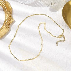 Brass Bar Link Chain Necklaces&nbsp;NJEW-JN04748-01