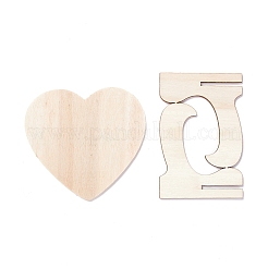 Heart Wooden Mini Chalkboard Signs&nbsp;LS-AJEW-M035-02