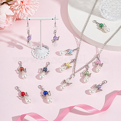 Plastic Pearl & Acrylic Pendant Decoration&nbsp;HJEW-UN00021