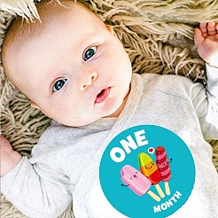 1~12 Months Number Themes Baby Milestone Stickers&nbsp;DIY-H127-B14