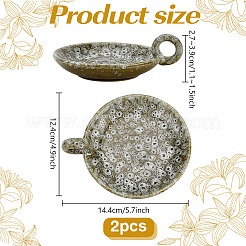 2Pcs Porcelain Candle Holders&nbsp;DJEW-PH0001-86B