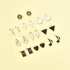 20Pcs 10 Styles Alloy Enamel Charms&nbsp;ENAM-FS0003-45