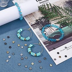 80Pcs 4 Colors Brass Spacer Beads&nbsp;KK-FH0004-12