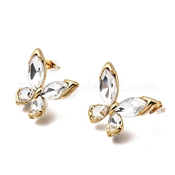 304 Stainless Steel Pave Cubic Zirconia Stud Earrings for Women&nbsp;EJEW-A164-01G