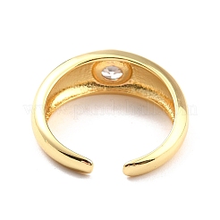 Clear Cubic Zirconia Chunky Open Cuff Ring for Women&nbsp;X-RJEW-C018-18G