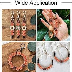 60Pcs 3 Styles Printed Natural Wood Beads&nbsp;WOOD-YW0001-31