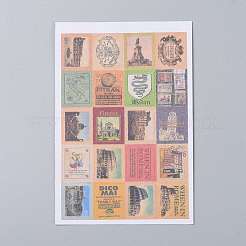 Postage Stamp Shape DIY Paper Label Paster Picture Stickers&nbsp;AJEW-L058-50