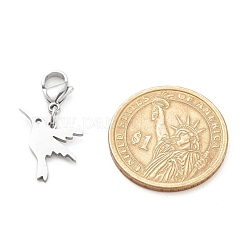 Non-Tarnish 201 Stainless Steel Bird Pendant Decorations&nbsp;HJEW-JM00652-01