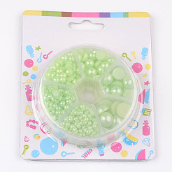 1Box ABS Plastic Imitation Pearl Dome Cabochons&nbsp;SACR-JP0001-18