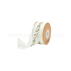 15 Yards Polyester Hollow Flower Lace Trim&nbsp;SRIB-WH0026-30B