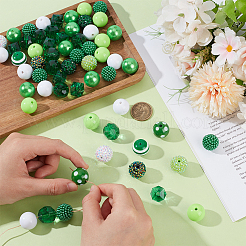 DIY Round Acrylic & ABS Plastic Imitation Pearl & Resin Beads Findings Kits&nbsp;DIY-PH0033-21