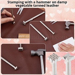 2Pcs 2 Styles DIY Alloy Steel Leathercraft Stamps&nbsp;TOOL-GF0003-53A